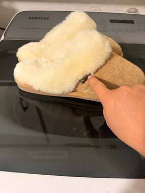 Old Friend Footwear Buffy Sheepskin Scuff Slippers Chestnut Size 11M